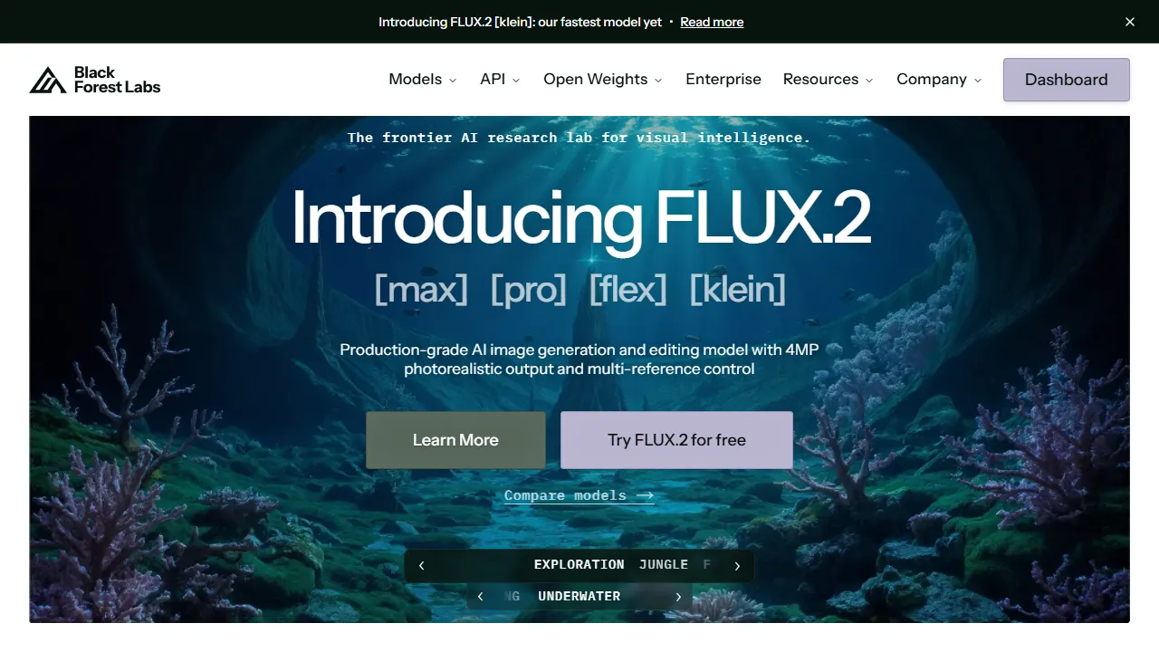 Capture d'écran de l'interface de Flux montrant le tableau de bord principal